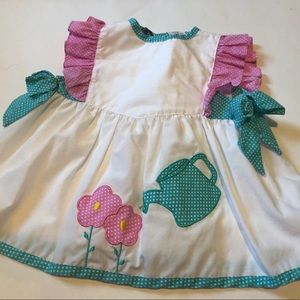 Vintage Pinafore Flower Garden Dress EUC 3-6 month